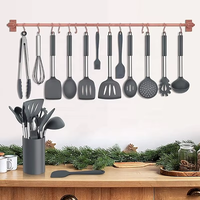14PCS Peralatan Masak Tahan Panas Bebas BPA, Peralatan Dapur Anti Lengket dari Baja Tahan Karat dan Silikon, Peralatan dan Perlengkapan Memasak Rumah Tangga