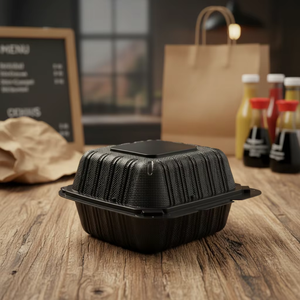 Tiya Takeaway MFPP Food Container Single Compartment BPA Free PFAS Free Reusable Microwaveable Lunch <b>Box</b> with Lid Made in Vietn - Product Image 1