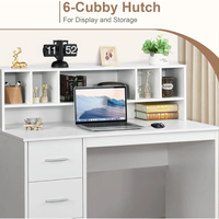 Bureau d'ordinateur avec étagère à huche Grand espace de rangement et bureau spacieux Bureau à domicile