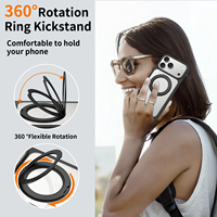 Coque de téléphone ultra-fine à dissipation thermique avec support magnétique rotatif à 360 degrés, antichoc et protectrice pour iPhone 18 17