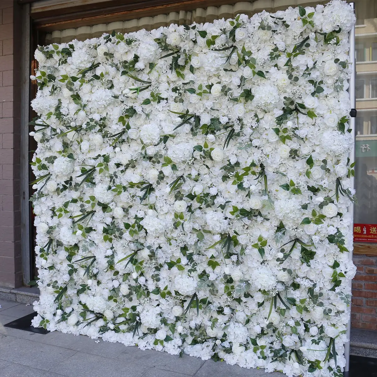 Papel de parede floral 5D branco para decoração de festas e eventos ao ar livre, decoração de casamento para o ano novo, Dia dos Namorados, Ano Novo Chinês