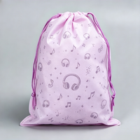 Sac à cordon non tissé jetable et réutilisable, recyclable, à double usage, avec motif de dessin animé, logo personnalisé pour l'emballage de souvenirs d'événements