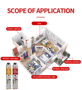 Trắng 300ml Polyurethane bọt cách nhiệt mái nhà PU phun dính mở rộng Silicone nguyên liệu chính để đóng gói xây dựng - Product Image 3