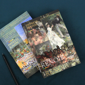 Bìa cứng retro máy tính xách tay màu trang minh họa cổ điển sinh viên <span class=keywords><strong>notepad</strong></span> Ấn Tượng nghệ thuật tinh tế Nhật Ký máy tính xách tay - Product Image 6