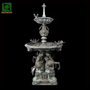 Fontaine d'eau en Bronze, décoration d'extérieur, Sculpture avec cheval, offre spéciale