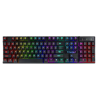 Clavier de jeu filaire programmable 104 touches, rétroéclairage RGB, sensation mécanique, couleurs assorties pour PC, interface USB compatible