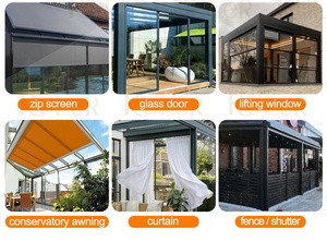 Pergola en aluminium personnalisée, imperméable, pour l'aménagement paysager, les bâtiments de jardin et les abris solaires extérieurs - Product Image 3