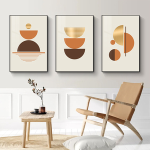 Peintures sur toile abstraites aux couleurs Morandi avec lignes, style nature morte, encadrées, pour décoration murale nordique de salon - Product Image 3