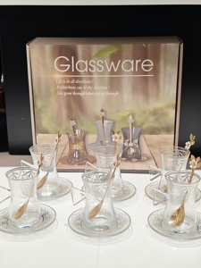 Ensemble de <span class=keywords><strong>tasses</strong></span> à espresso <span class=keywords><strong>transparentes</strong></span> de qualité supérieure 2026, résistantes à la chaleur, en verre, avec soucoupes, pour le café et le thé - Product Image 6
