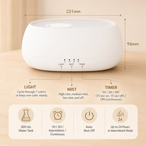 <span class=keywords><strong>Diffuseur</strong></span> d'huiles essentielles portable intelligent à brume froide ultrasonique 500 ml avec logo personnalisé pour la maison et le bureau, idéal pour les grandes pièces - Product Image 2
