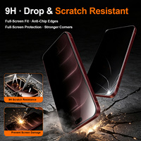 Verre trempé anti-reflet pour iPhone 17 Pro Max / 16 / 15 / 14 Plus / 13/12, dureté 9H, anti-poussière automatique, sans bulles