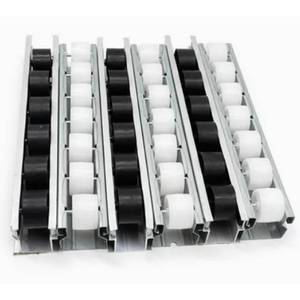 Công nghiệp băng tải đường sắt lưu loát dải nhôm dòng chảy đường sắt hệ thống trọng lực carton dòng chảy Con lăn theo dõi - Product Image 4