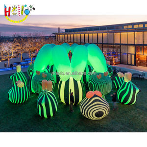 Âm nhạc Lễ hội ánh sáng nghệ thuật tổ chức sự kiện Inflatable bộ lạc công cộng tác phẩm điêu khắc sọc Inflatable airship dàn nhạc - Product Image 1