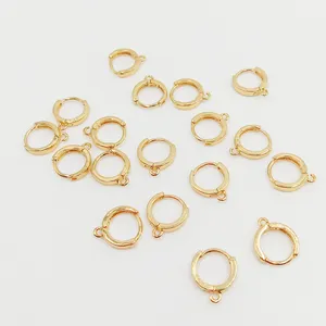 bulk price wholesale Jewelry Findings drop earring LOOP, DIY Earrings Accessories,brass with real 18K gold plating