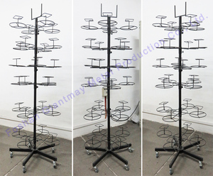 24PCS túi sản phẩm Showcase dây hiển thị xoay hat hiển thị đứng cửa hàng bán lẻ hat hiển thị giá - Product Image 3