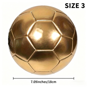 Pallone da Calcio Professionale Misura 3/4/5 Dorato Lucido Metallizzato per Souvenir e Allenamento - Product Image 4