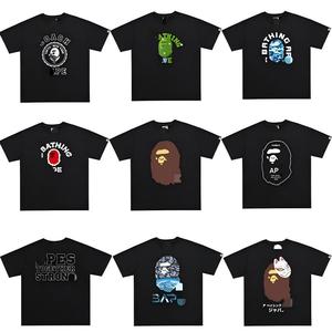 Camiseta deportiva para hombre, venta al por mayor transfronteriza, con estampado gráfico de letras, de manga corta, unisex, holgada, informal, estilo urbano, oversize <span class=keywords><strong>BA</strong></span> - Product Image 5