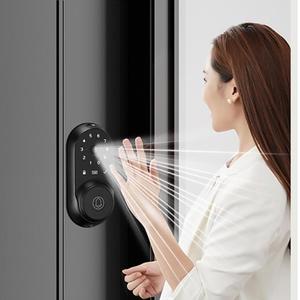 Khóa cửa thông minh vân tay kỹ thuật số không dây WIFI Tuya mới nhất <span class=keywords><strong>2025</strong></span>, an toàn cao, mở khóa thông minh bằng ứng dụng, dành cho cửa gỗ, có khe cắm thẻ nhớ - Product Image 4