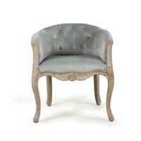 Chaise de loisirs de salon en velours gris doux, vente d'usine en chine
