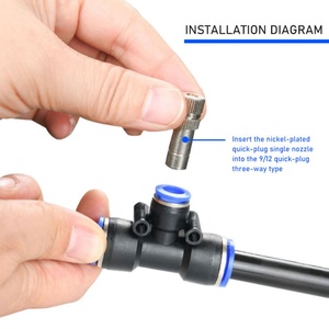 Buse de pulvérisation en laiton pour air et eau, système de brumisation extérieur, jet anti-goutte, brume fine, buse de brumisation en laiton - Product Image 4