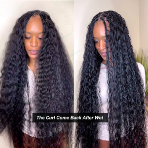 Extensiones de Cabello Humano Natural al Por Mayor, Trenzas Boho y Extensiones, Doble Trama, Ondulado Húmedo, Estilos de Trenzado Rizado - Product Image 1