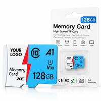 Carte mémoire TF haute vitesse 128 Go pour caméra de surveillance, téléphone, certifiée CE RoHS FCC, OEM ODM, vente en gros, directement de l'usine