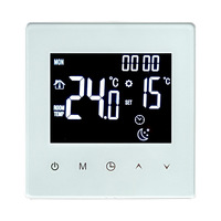 Thermostat intelligent WiFi pour chauffage électrique par le sol, commande vocale, application, PC, écran tactile LED pour usage domestique et commercial