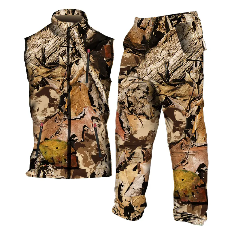 Professional Hunting Clothing Store Factory Price Custom Logo Camouflage Deer Hunting Clothing Hunting Vest Suit