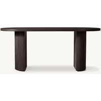 Bureau d'angle cannelé moderne haut de gamme RH, table de bureau en bois, console design pour la maison, le salon ou l'entrée