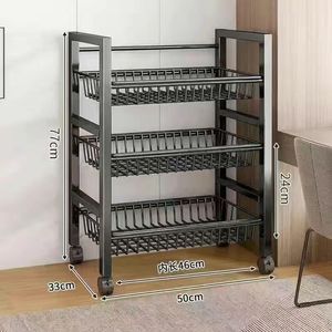 Estante <span class=keywords><strong>de</strong></span> Almacenamiento Multifuncional para Cocina, Organizador Reforzado con <span class=keywords><strong>Cestas</strong></span> <span class=keywords><strong>de</strong></span> Malla para Frutas y <span class=keywords><strong>Verduras</strong></span>, Uso en el Hogar y Dormitorios - Product Image 2