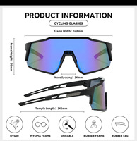 Lunettes de soleil d'extérieur UV400 Wrap Surround pour cyclisme ski coupe-vent coloré