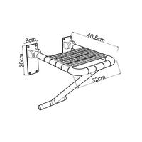 Chaise de douche pliante murale moderne en acier inoxydable et ABS, siège de bain sécurisé pour personnes âgées et seniors en appartement