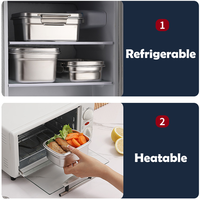 Boîte à bento en acier inoxydable 304 de qualité supérieure, étanche, grande capacité, isotherme, pour le stockage des aliments et la préservation de la fraîcheur