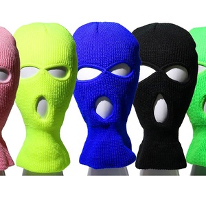 Multi Colors Mixed Colors Unisex Adult Size Ski <strong>Mask</strong> Women's Wholesale 3 Holes Ski <strong>Mask</strong> <strong>Winter</strong> Warm <strong>Winter</strong> <strong>Face</strong> Cover Ski <strong>Mask</strong> - Product Image 1
