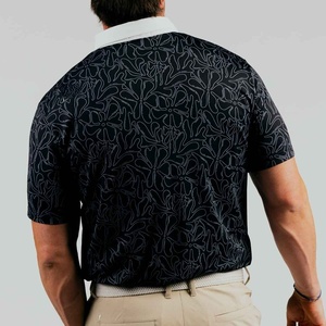 Camisetas de Golf de Rendimiento Slim Fit de Secado Rápido con Estampado Gráfico Negro y Logotipo OEM ODM, Ropa de Golf Casual, Polos de Golf para <span class=keywords><strong>Hombre</strong></span> - Product Image 6