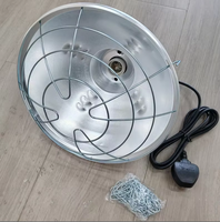Abat-jour professionnel pour lampe chauffante d'élevage avicole - Construction en aluminium étanche avec dissipation thermique haute efficacité