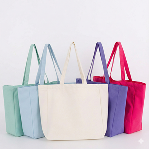 Bolsas de Compras de Lona Lisas Personalizables de Primera Calidad, Ecológicas, Multicolores, Venta al Por Mayor Directa de Fábrica - Product Image 1
