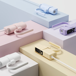 Secador de pelo inteligente para perros, que se colgara del cuello, funciona con pilas, herramienta de aseo para mascotas, color blanco - Product Image 1