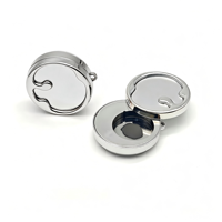 Pot de rangement personnalisé pour baume à lèvres, étanche avec porte-clés, plateau intérieur magnétique en aluminium, étui rond pour blush, pour emballage de maquillage en crème