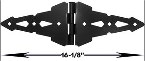 <span class=keywords><strong>Bisagras</strong></span> para Puerta de Granero de Diseño Rústico, de Acero Negro Resistente a la Corrosión con Recubrimiento en Polvo - Product Image 4