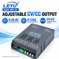 Alimentation industrielle à découpage réglable LEYU 3000W 24V 125A CV CC avec contrôle analogique 0-10V pour équipement industriel
