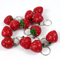 Conception personnalisée porte-clés transfrontalier PU mousse éponge fruits porte-clés sac à dos pendentif simulation légumes jouets modèle en gros