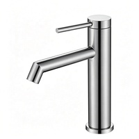 Robinet de lavabo commercial thermostatique à poignée unique en or noir brossé CUPC, mélangeur eau chaude et froide, prix de gros