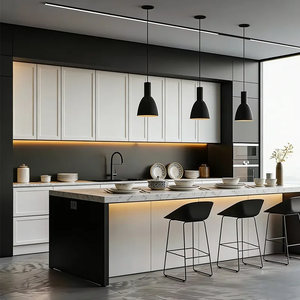 Muebles de Cocina a Medida, Estilo sin Tiradores, con Organización de Cajones Profundos para Proyectos de Villas Contemporáneas - Product Image 3