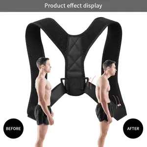 Adjustable Back Support Brace Belt, Stretcher Straightener, Magnetic Body Posture Corrector, Shoulder Posture Corrector