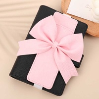 Porte-stylo en cuir PU Hongbo 8 couleurs avec bande élastique pour couvertures de cahiers/livres et classeurs, comme un nouveau cadeau idéal pour femmes avec nœud.