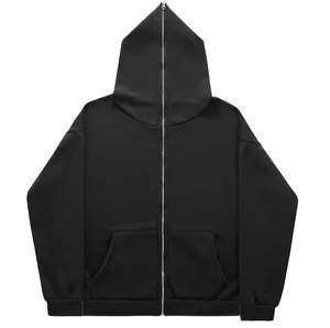 LOGO personalizzato all'ingrosso Full Face Zip up Blank maglione giacca cappotto da uomo Full Zip up felpa con cappuccio da uomo - Product Image 1