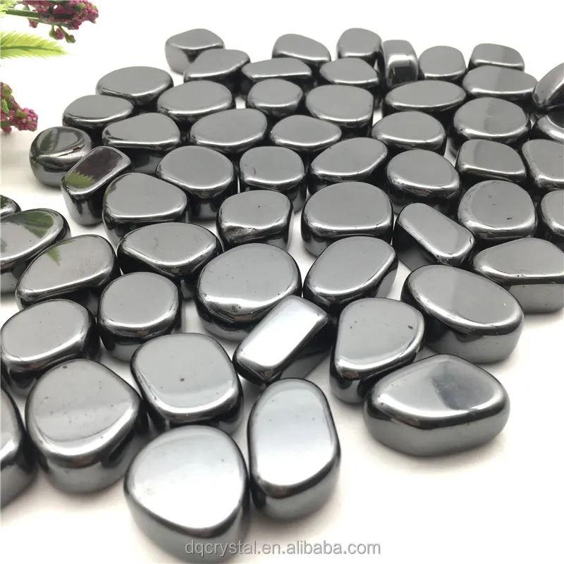 Bán buôn tự nhiên chất lượng cao đá quý màu đen Hematit tumbles để bán hộ gia đình trang trí nội thất