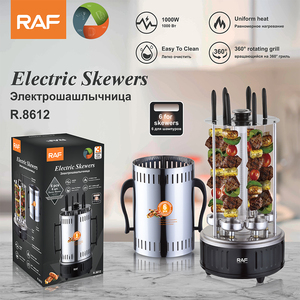 Asador de acero inoxidable RAF, 6 uds., parrilla de kebab giratoria de 360 grados, pinchos eléctricos <span class=keywords><strong>para</strong></span> barbacoa - Product Image 2