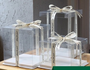 Boîte à gâteau transparente en PET de 10 pouces, moderne, luxueuse, multifonctionnelle, certifiée ISO9001, de qualité alimentaire, jetable, couleur personnalisable - Product Image 2